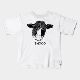 Emo Cow - black version Kids T-Shirt
